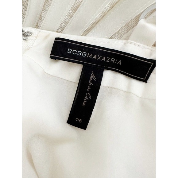 BCBGMAXAZRIA Size 6 Rivas Cocktail Dress In White Gardenia - Picture 4 of 4